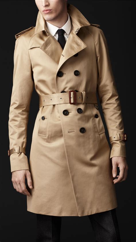 Burberry navy trench coat men's